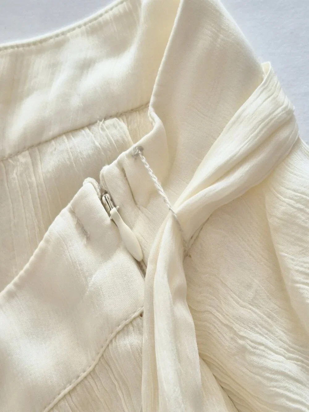 Free People Tongue Tied Sheer Balloon Pants Light Cream Color Size Large
